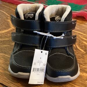 See Kai Run Black Kids Boots with Velcro Straps